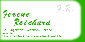 ferenc reichard business card